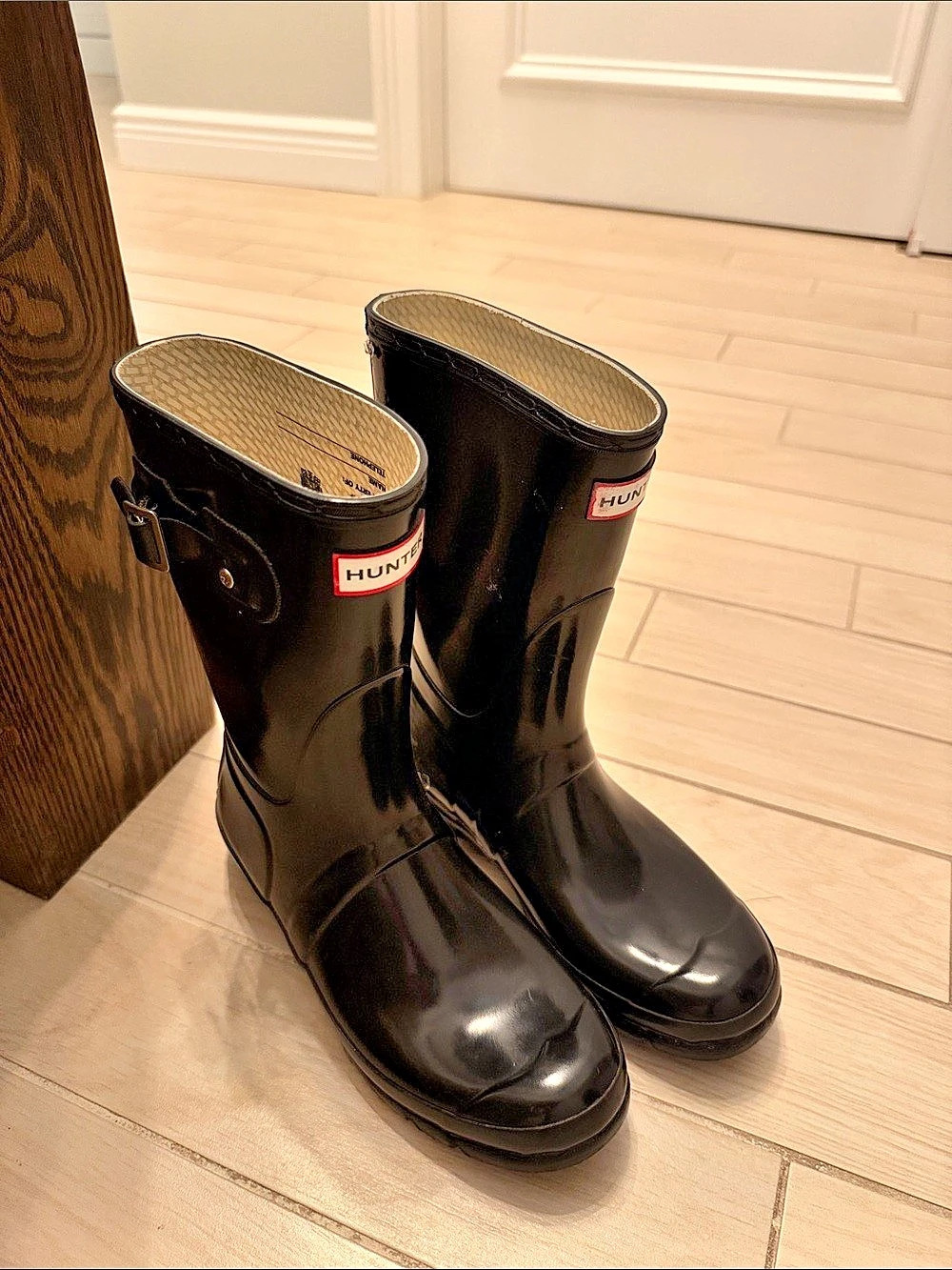 Hunter Original Short Gloss Rain Boots Black - Picture 2 of 4